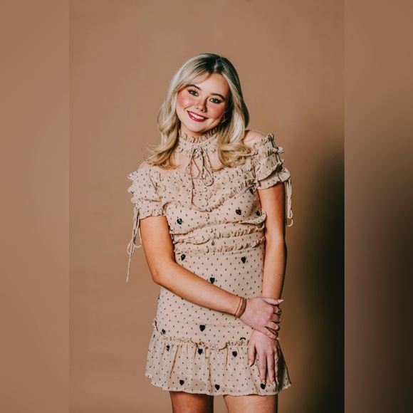 NBD “Cherry Pie” Mini Dress in Nude Black Women’s, XS size. - Picture 5 of 8